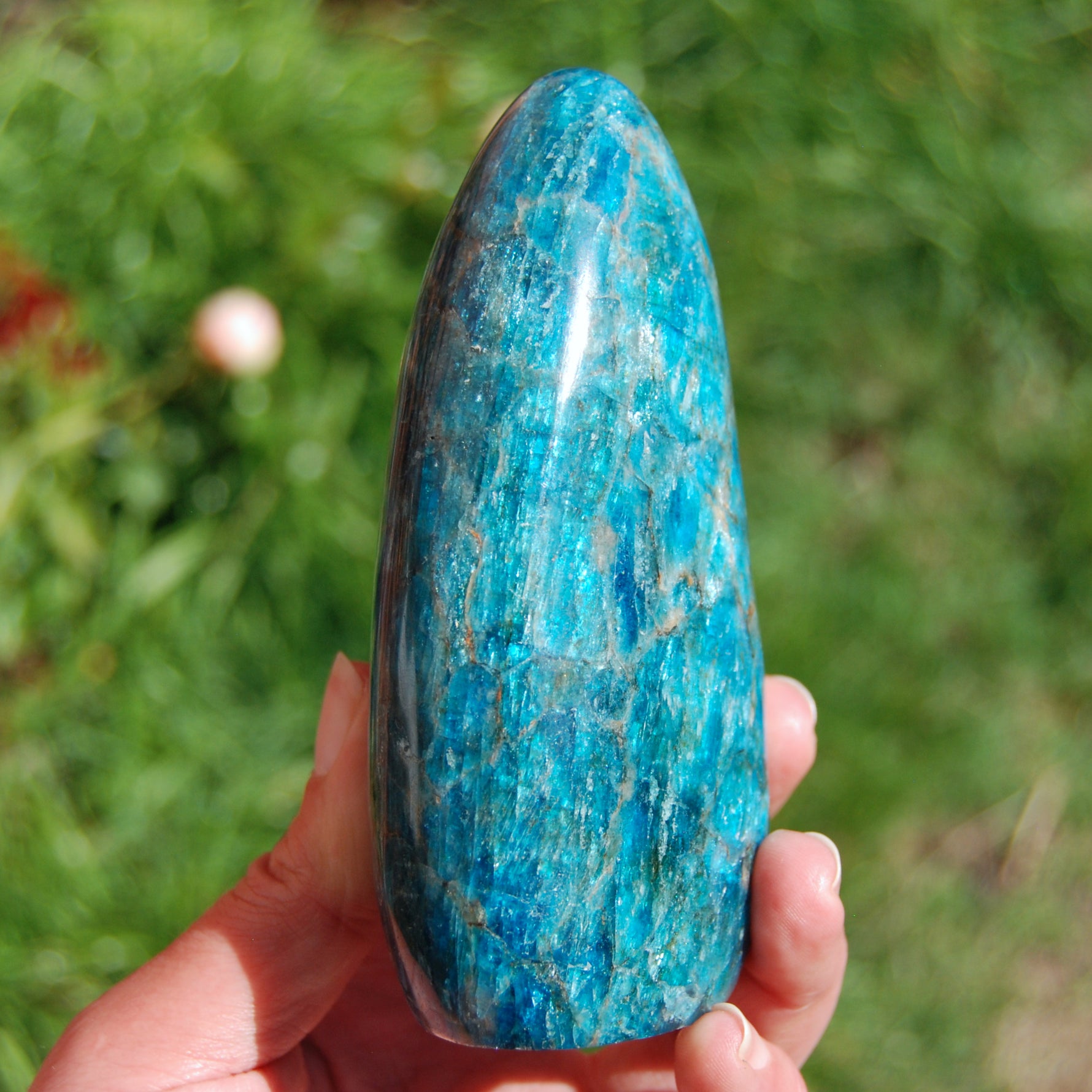 Large Apatite Crystal Freeform Tower
