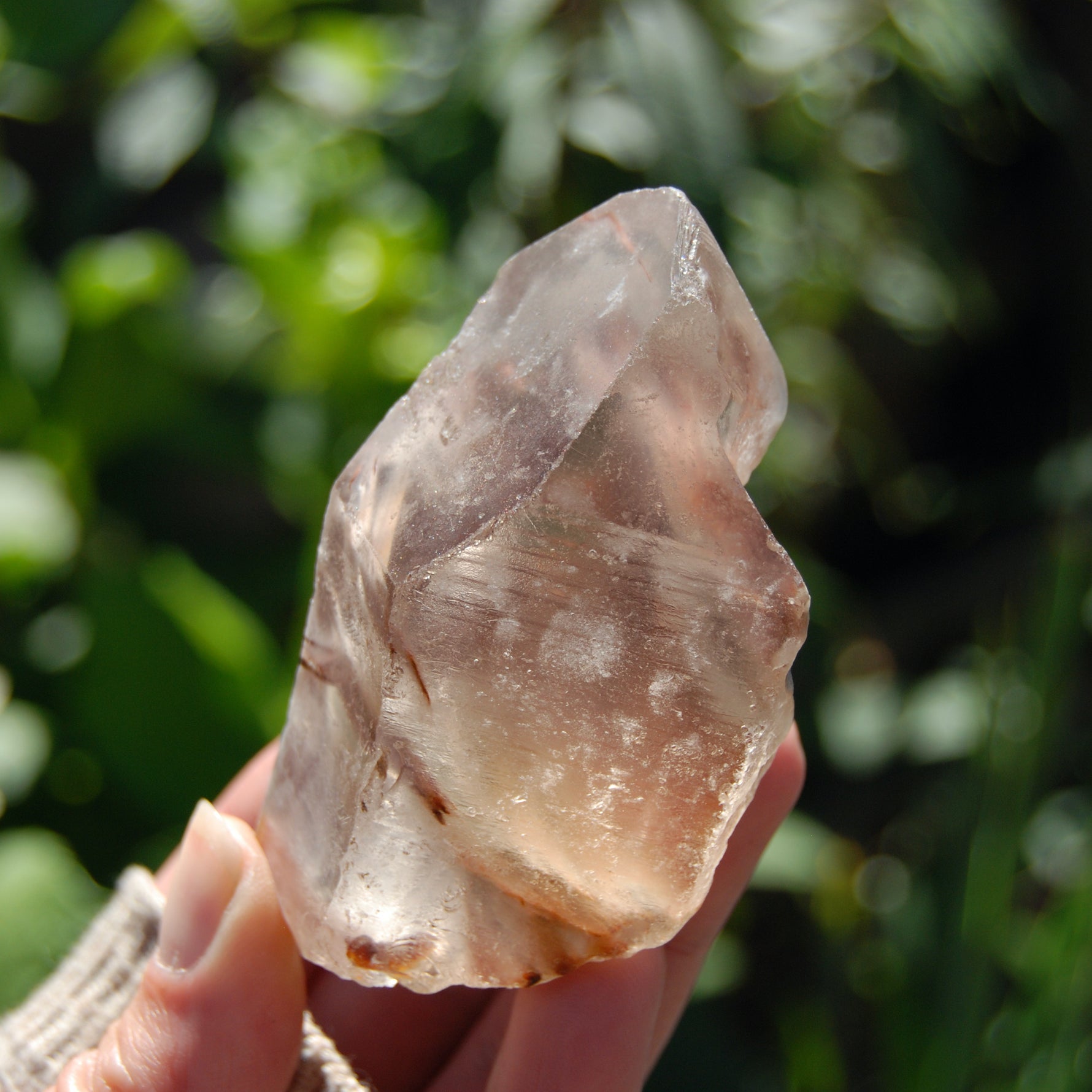 Amphibole Quartz Crystal Point