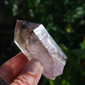 Elestial Amethyst Crystal, Smoky African Amethyst Window Quartz, Chiredzi, Zimbabwe