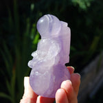 Purple Fluorite Crystal Astronaut on Moon