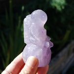 Purple Fluorite Crystal Astronaut on Moon