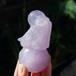 Purple Fluorite Crystal Astronaut on Moon