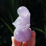 Purple Fluorite Crystal Astronaut on Moon