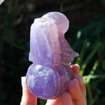 Purple Fluorite Crystal Astronaut on Moon