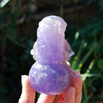 Purple Fluorite Crystal Astronaut on Moon