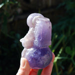 Purple Fluorite Crystal Astronaut on Moon