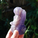 Purple Fluorite Crystal Astronaut on Moon