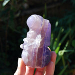 Purple Fluorite Crystal Astronaut on Moon
