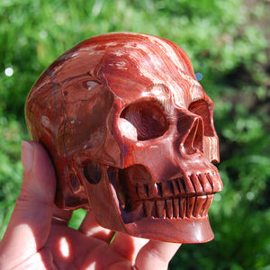 Red Snakeskin Jasper Crystal Skull