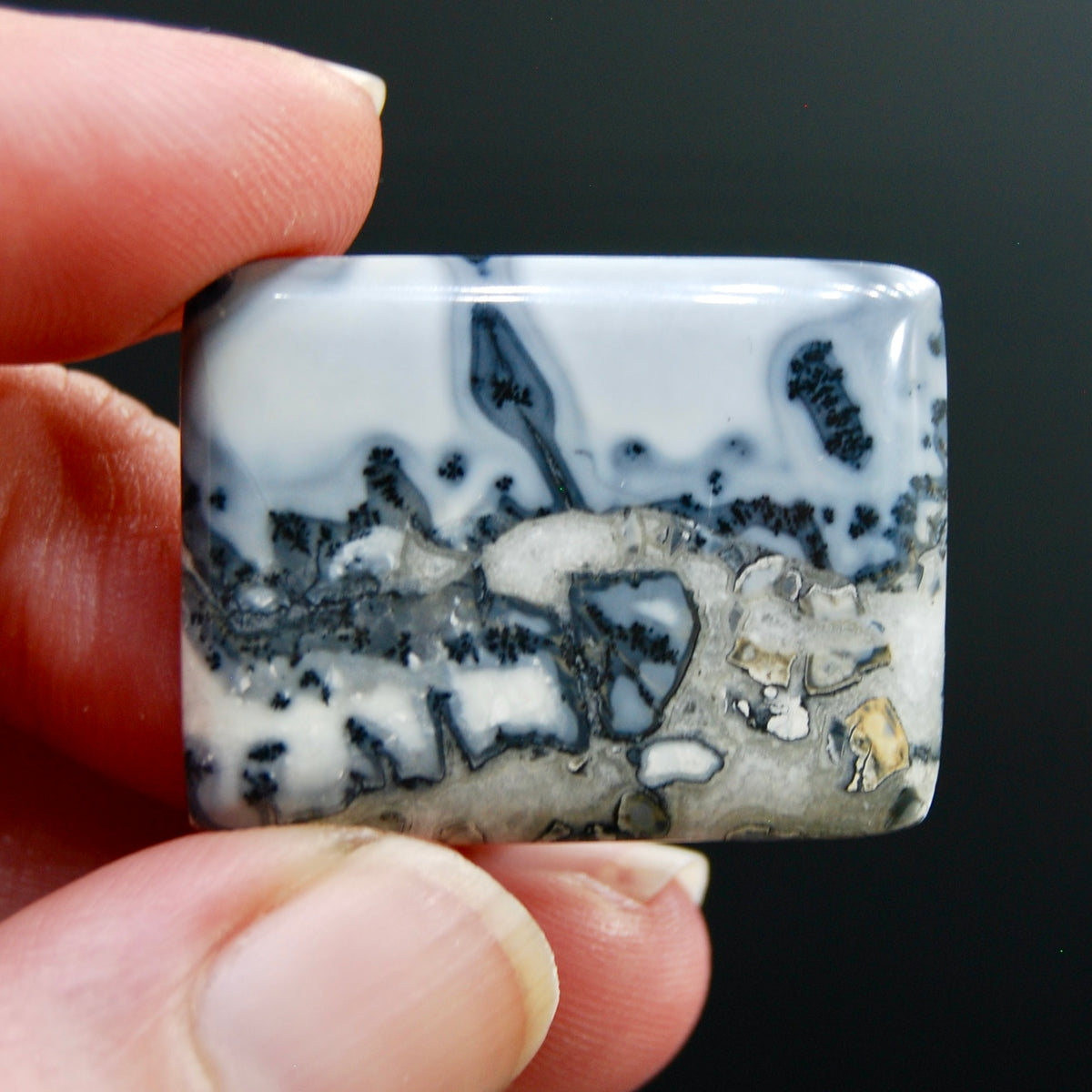 Maligano Jasper Cabochon, Rectangle Landscape Jasper Cab