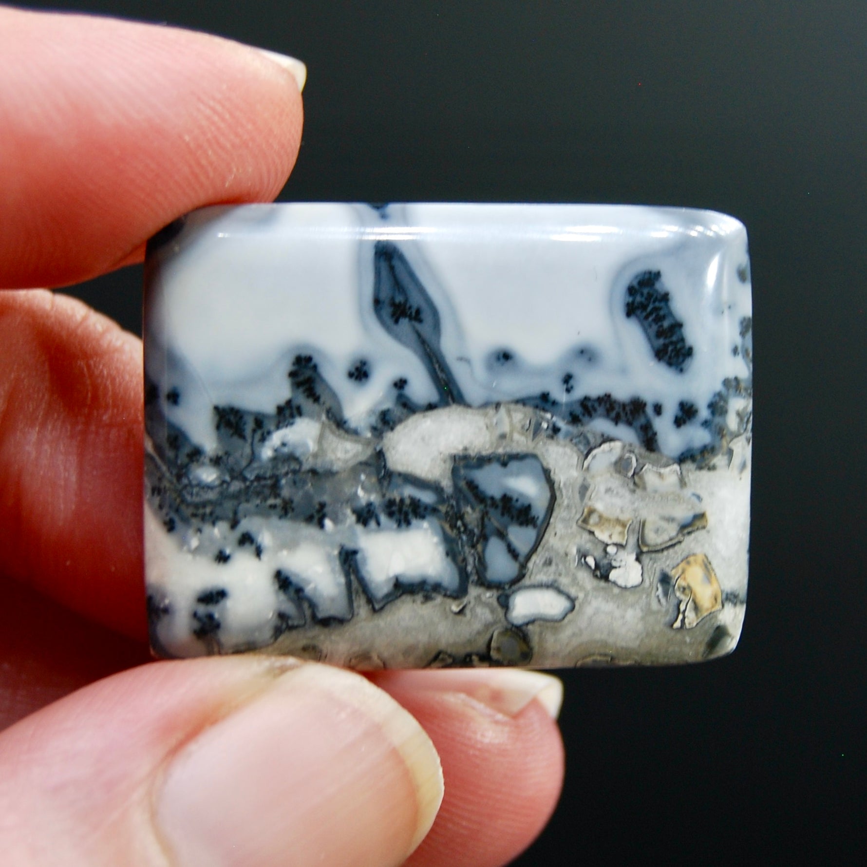 Maligano Jasper Cabochon, Rectangle Landscape Jasper Cab