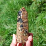 Sunstone Feldspar Black Tourmaline Crystal Tower