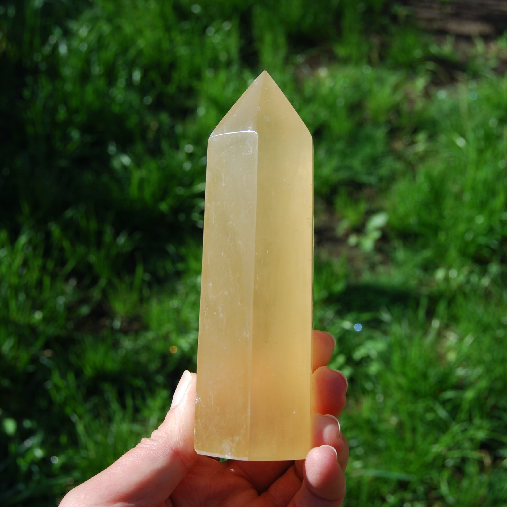 Honey Calcite Crystal Tower