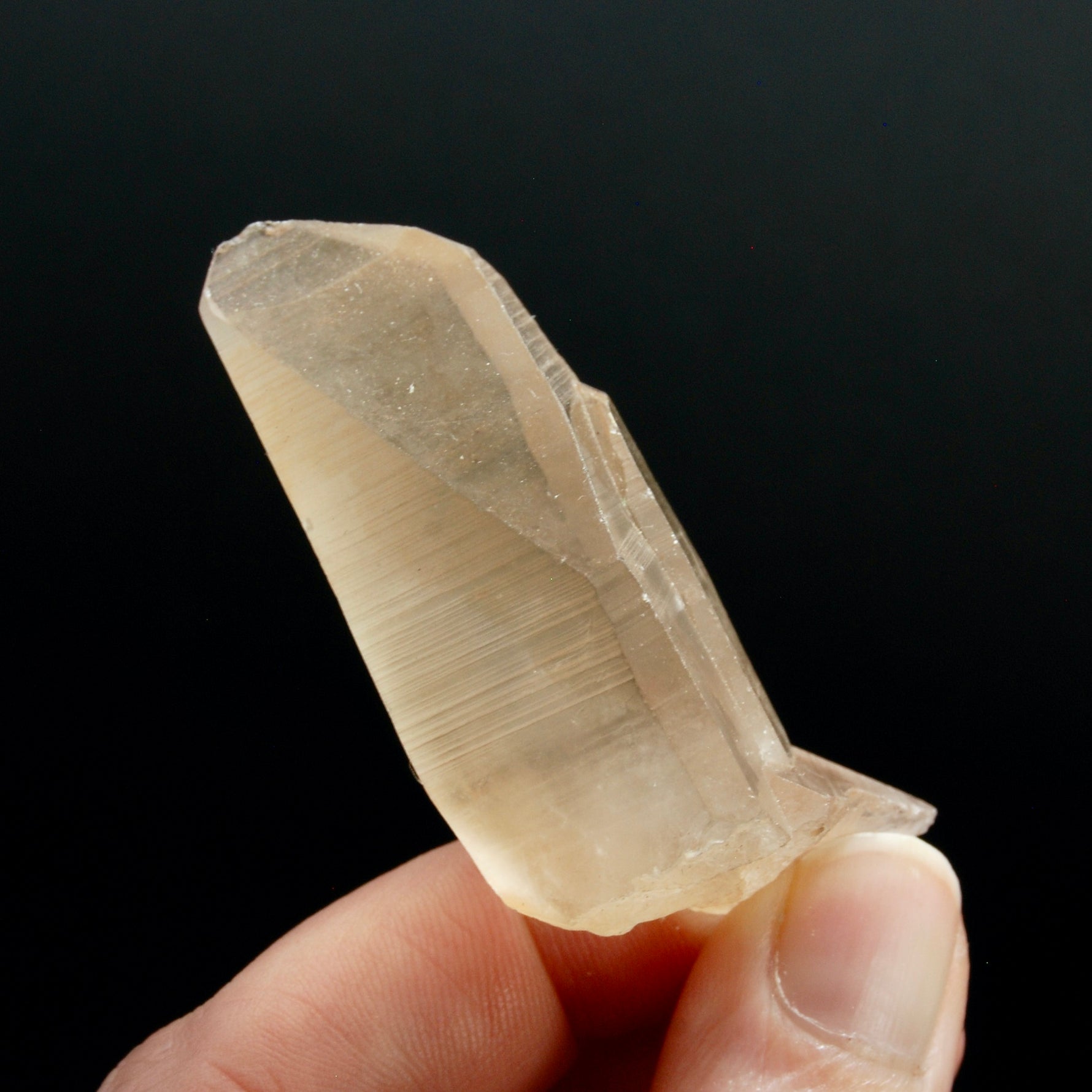 Pink Shadow Lemurian Seed Quartz Crystal Laser, Serra do Cabral, Brazil