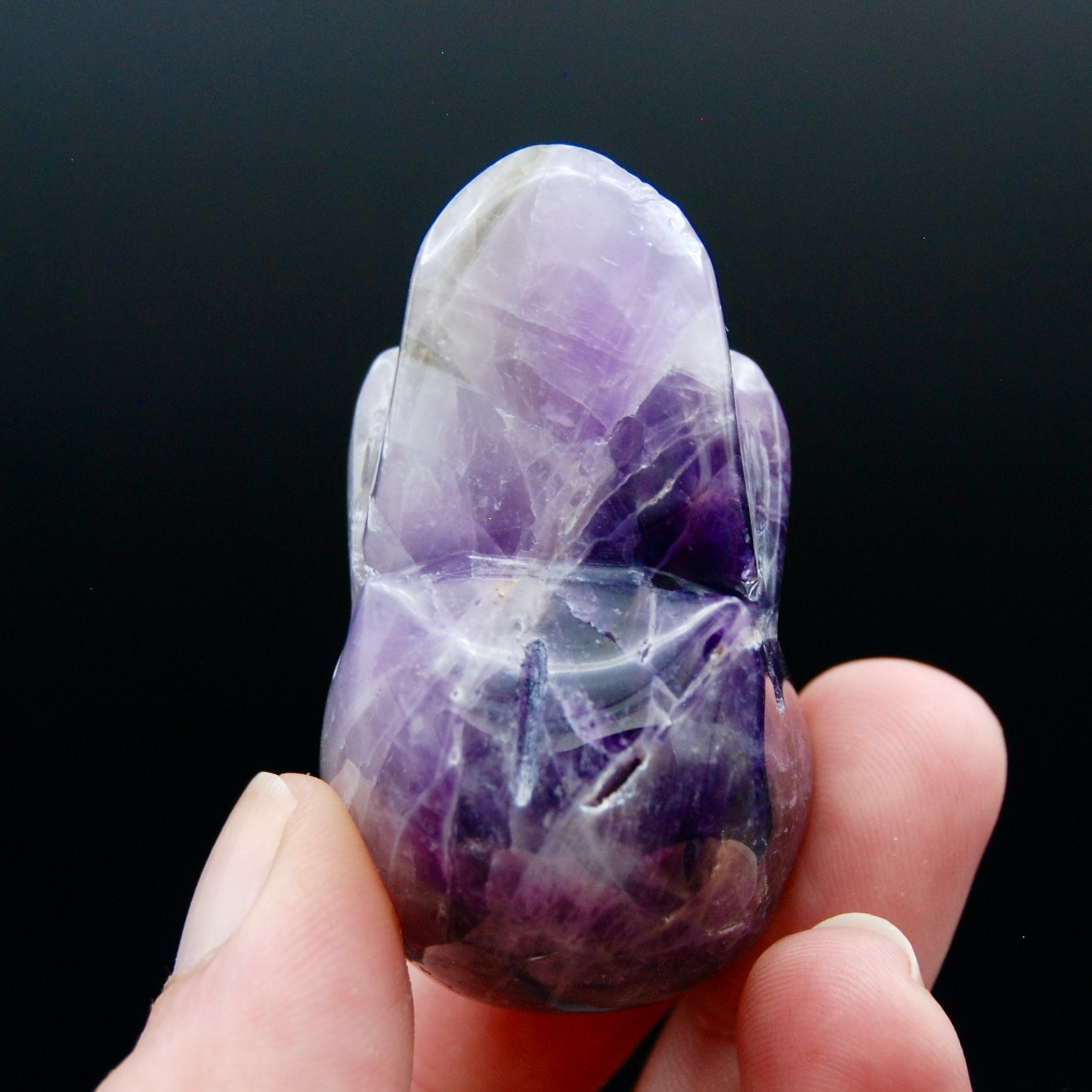 Chevron Dream Amethyst Crystal Skull