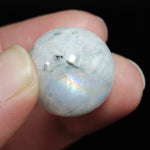 Mini Rainbow Moonstone Crystal Sphere, GUARANTEED Blue Flash, 15mm 20mm 25mm