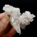 Pink Faden Quartz Crystal Cluster, Colombia