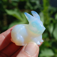 Load image into Gallery viewer, Opalite Carved Crystal Rabbit
