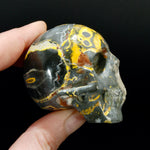 Bumblebee Jasper Carved Crystal Skull, Indonesia