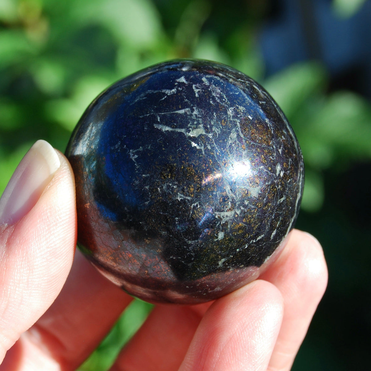 RARE Covellite Crystal Sphere, AAA Top Quality Blue Covelite, Peru