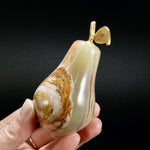 Green Calcite Carved Crystal Pear, Pakistan