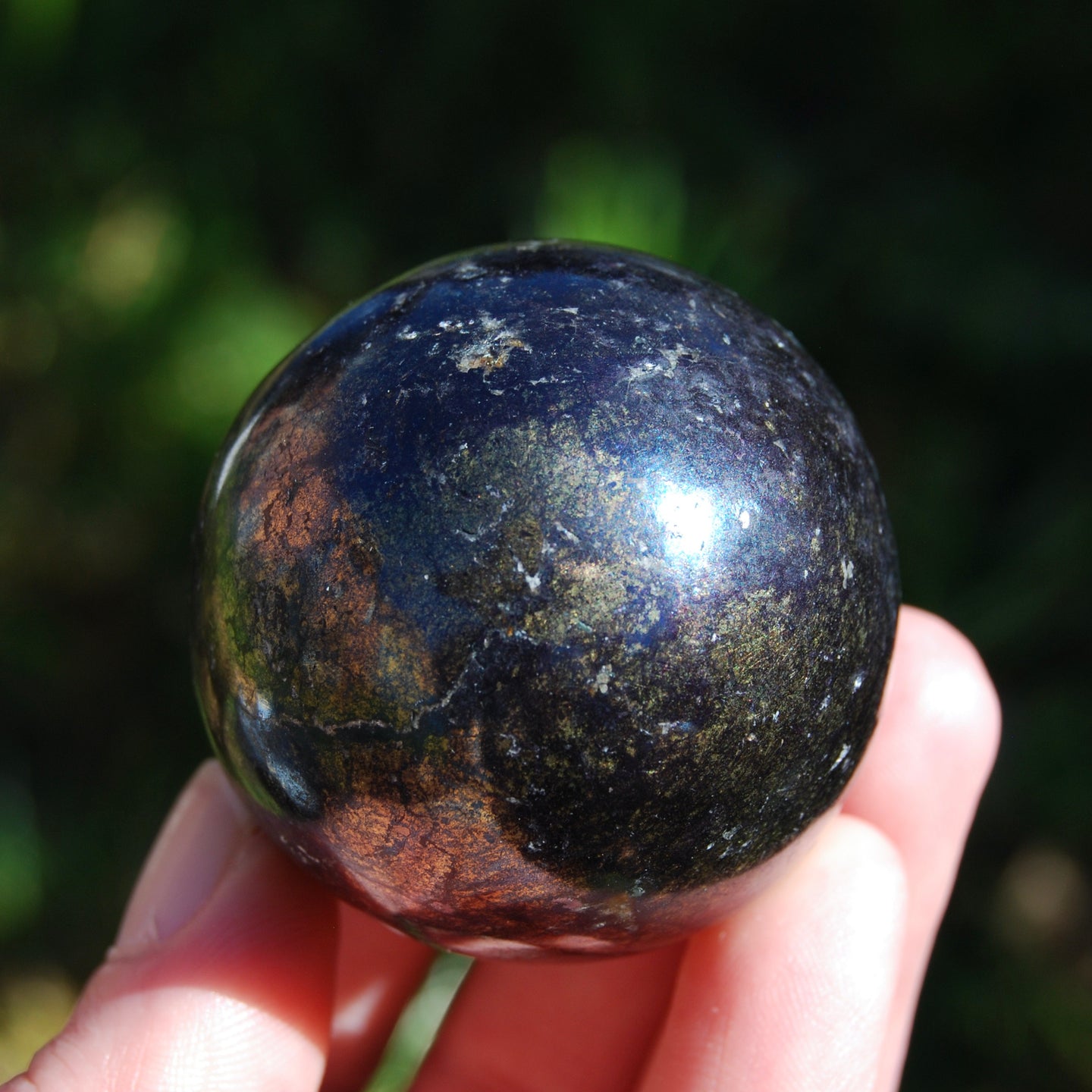 RARE Covellite Crystal Sphere, Blue Covellite Crystal, Peru