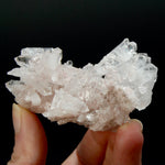 Pink Faden Quartz Crystal Cluster, Colombia