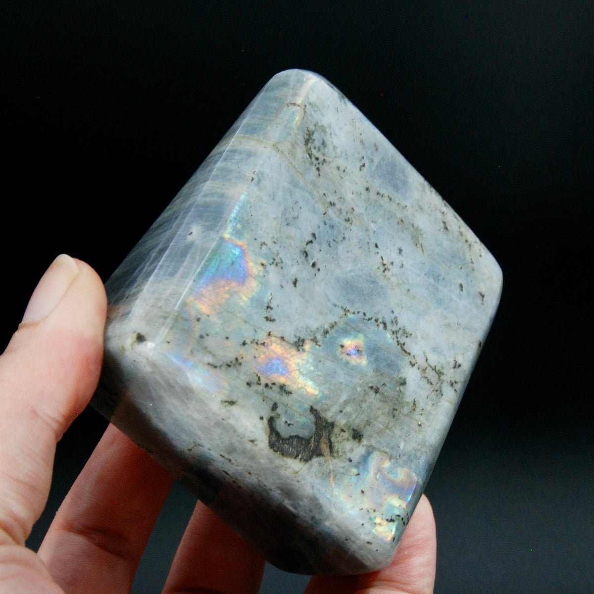 Sunset Labradorite Crystal Freeform Tower, Super Flashy Spectrolite