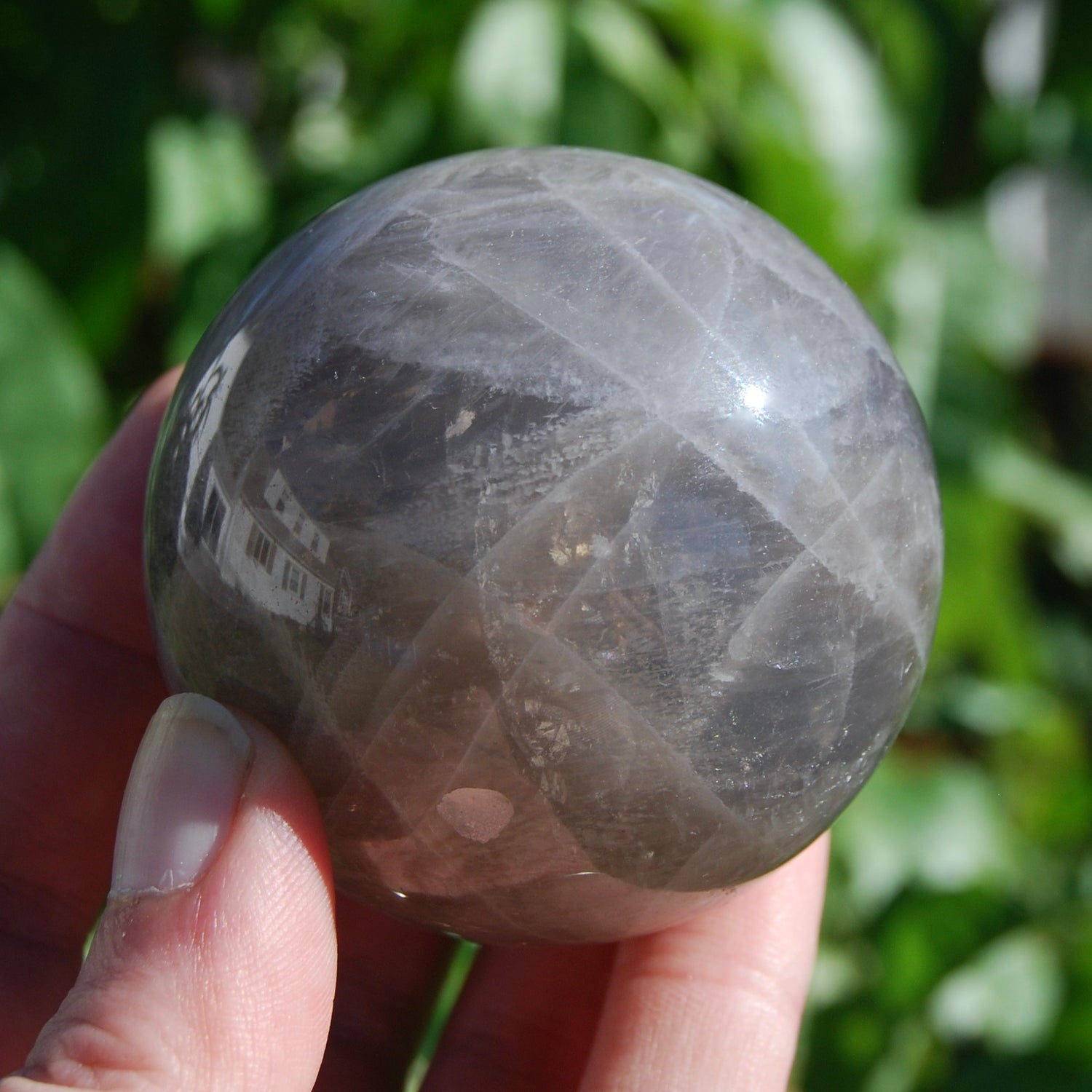 Blue Rose Quartz Crystal Sphere
