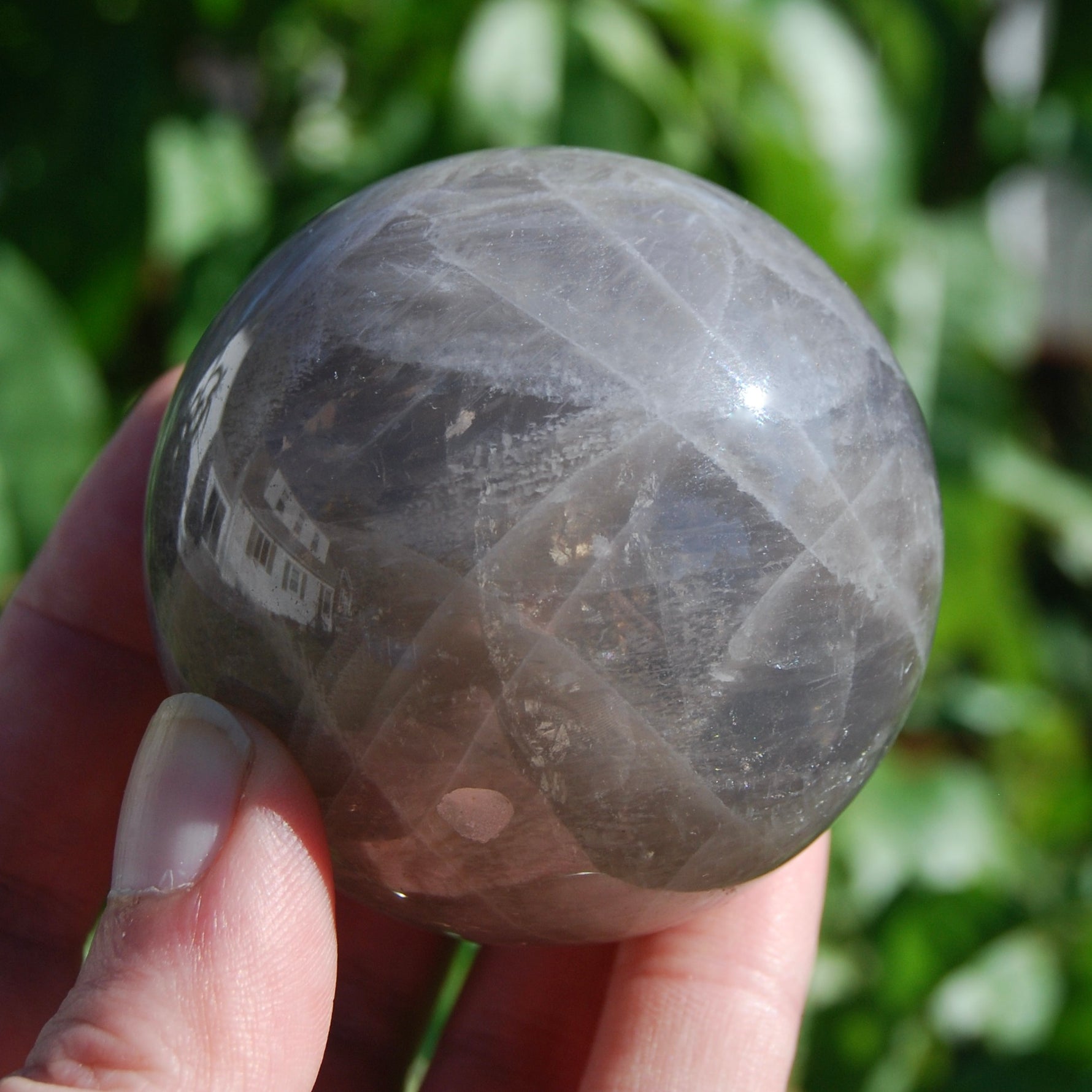 Blue Rose Quartz Crystal Sphere
