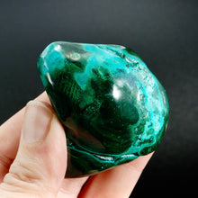 Load image into Gallery viewer, Malachite Chrysocolla Crystal Palm Stone, Congo
