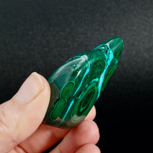 Chrysocolla Malachite Crystal Palm Stone, Congo