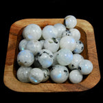 Mini Rainbow Moonstone Crystal Sphere, GUARANTEED Blue Flash, 15mm 20mm 25mm