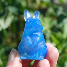 Load image into Gallery viewer, Blue Opalite Carved Crystal Rabbit
