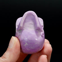 Load image into Gallery viewer, AAA Lavender Phosphosiderite Carved Crystal Skull, Peru
