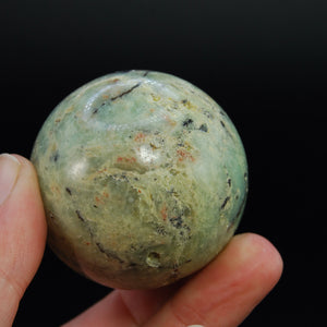 Genuine Green Chrysoprase Crystal Sphere, Indonesia