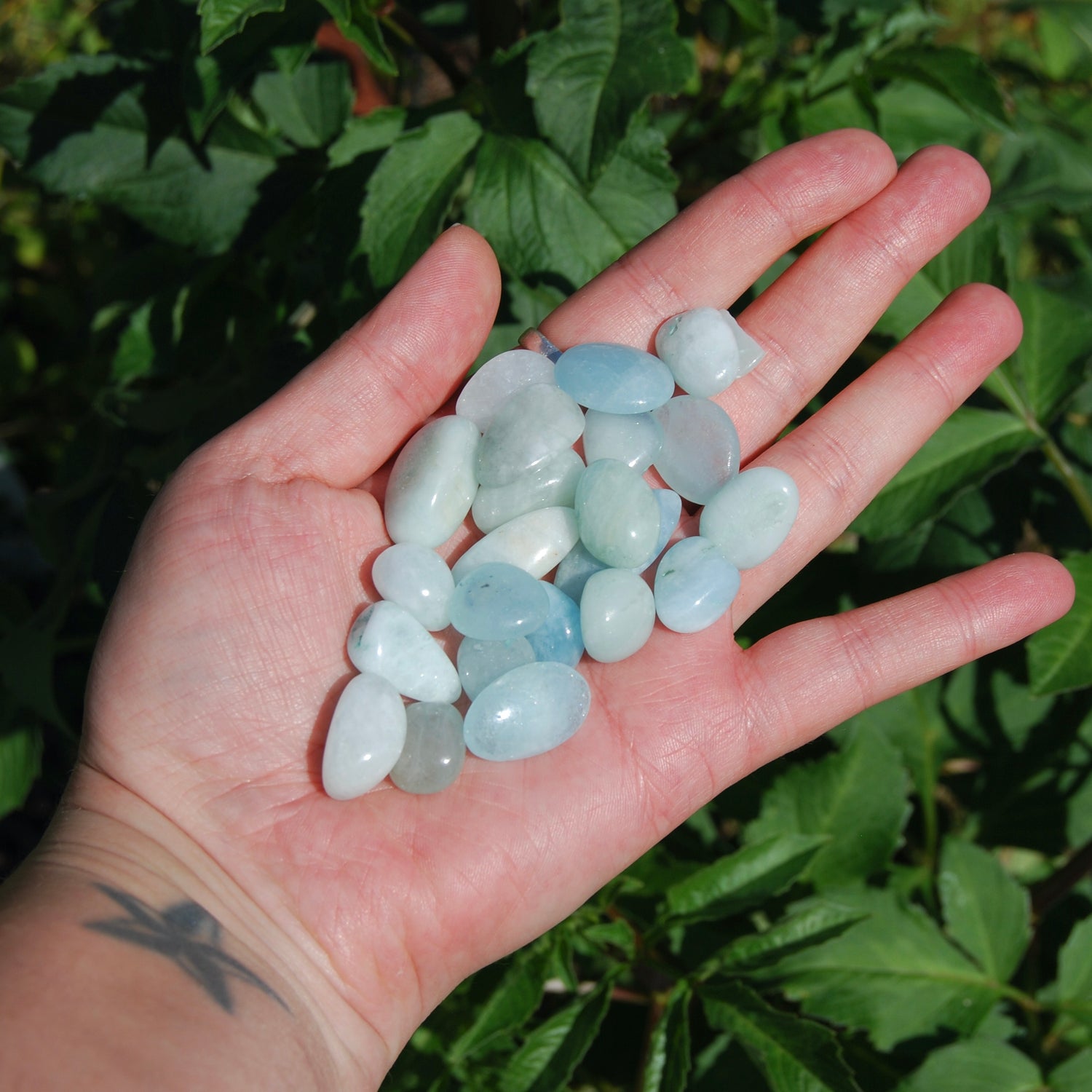 Aquamarine Gemstone Tumbled Stones