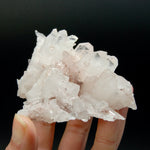 Pink Faden Quartz Crystal Cluster, Colombia