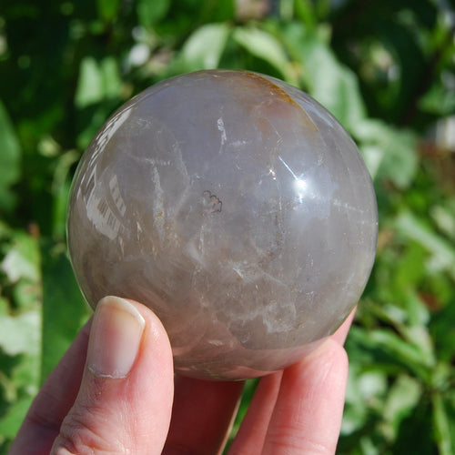 Hematoid Blue Rose Quartz Crystal Sphere