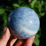 Blue Calcite Crystal Sphere
