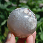 Lavender Pink Sakura Flower Agate Crystal Sphere