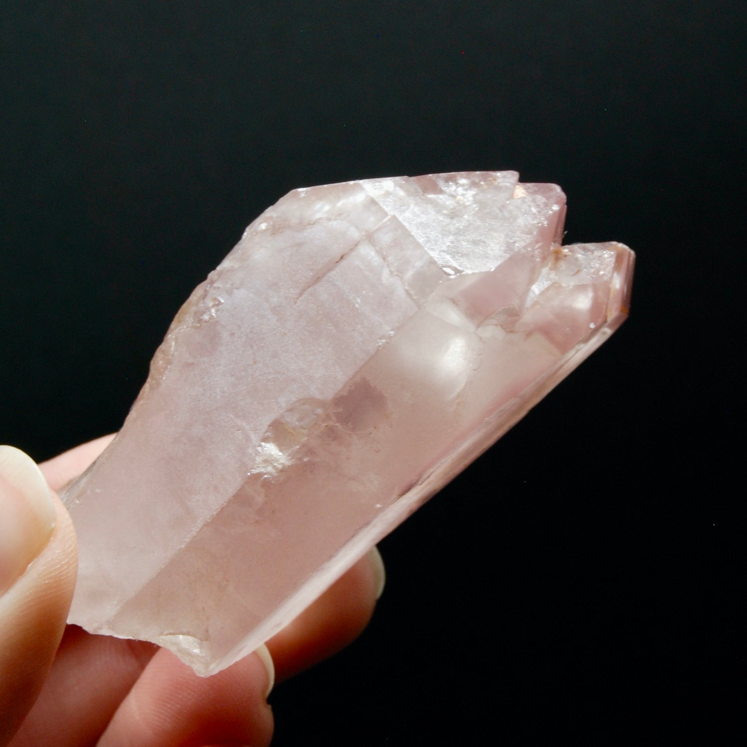 Rare Unique ET Dolphin Pink Lithium Lemurian Quartz Crystal Starbrary Cathedral, Brazil