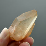 Record Keeper Tantric Twin Pink Shadow Smoky Scarlet Temple Lemurian Seed Quartz Crystal, Serra do Cabral, Brazil
