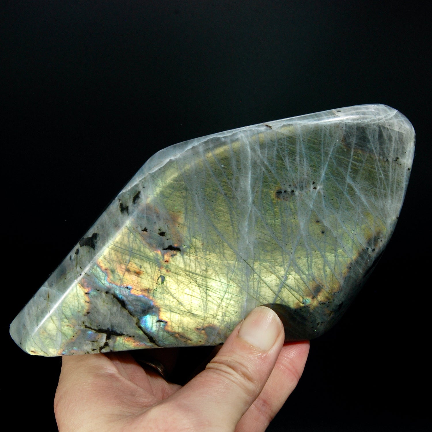 Yellow Labradorite Crystal Freeform Tower