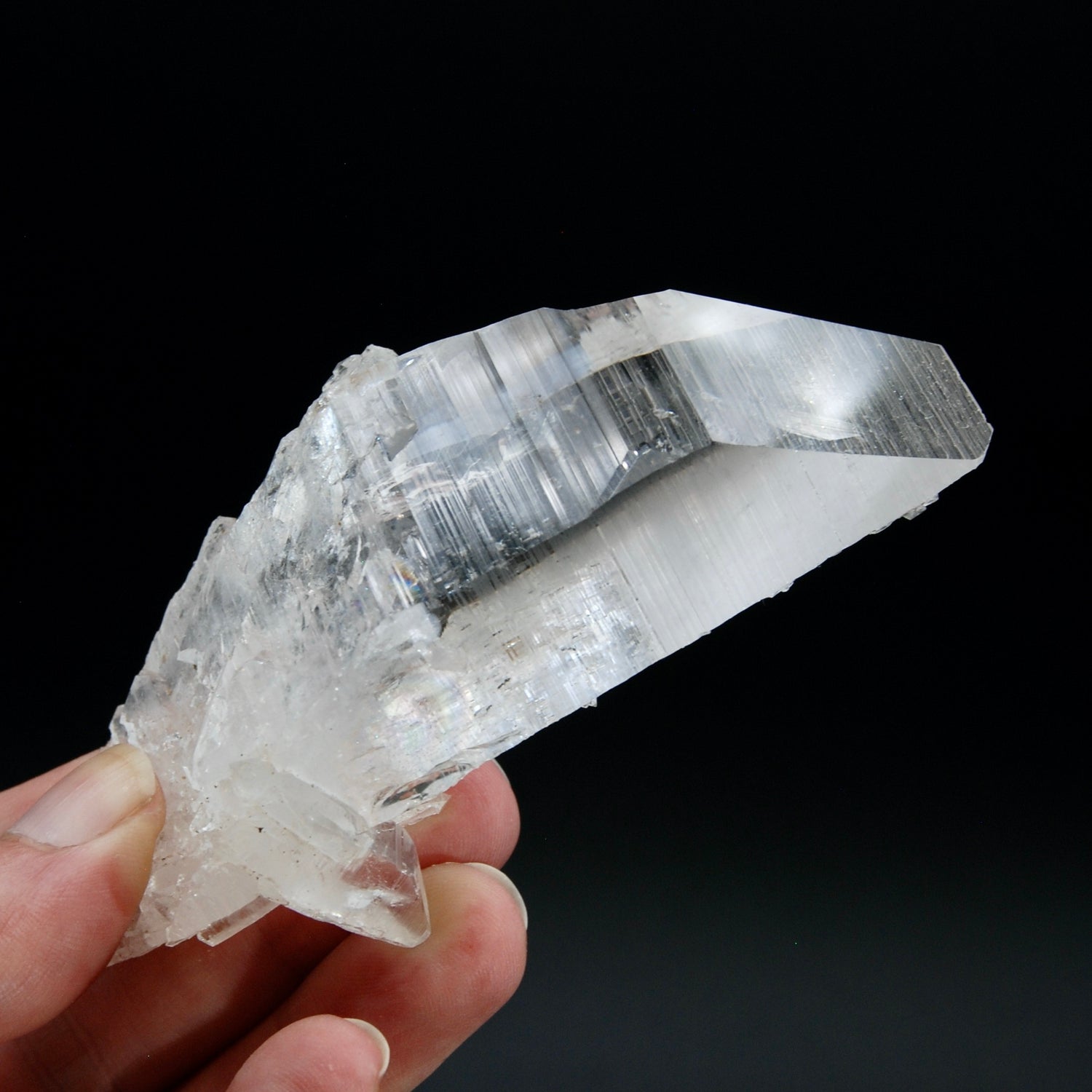 Self Healed Rainbow Colombian Lemurian Seed Crystal Laser, Boyaca, Colombia