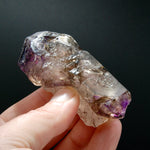 ET DT Elestial Amethyst Quartz Crystal Scepter, Gemmy Smoky Chiredzi Amethyst, Zimbabwe