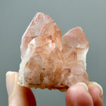 ET Strawberry Pink Scarlet Temple Lemurian Quartz Crystal Cluster, Serra do Cabral, Brazil