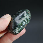 Flashy Seraphinite Crystal Palm Stone, Russia