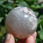 Lavender Pink Sakura Flower Agate Crystal Sphere