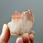 ET Strawberry Pink Scarlet Temple Lemurian Quartz Crystal Cluster, Serra do Cabral, Brazil